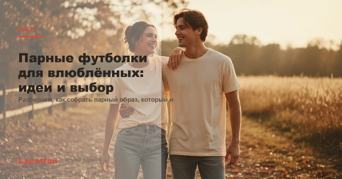 Парные футболки для влюблённых: идеи и выбор, Lacotton
