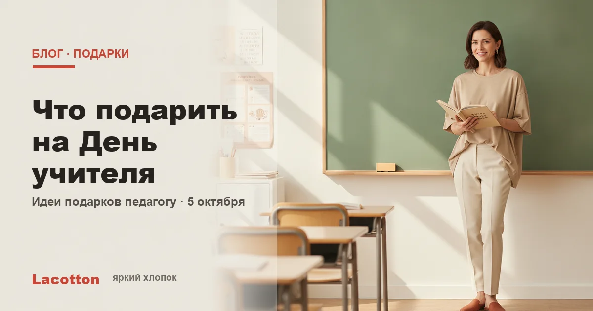 Что подарить на День учителя — учитель в классе, Lacotton