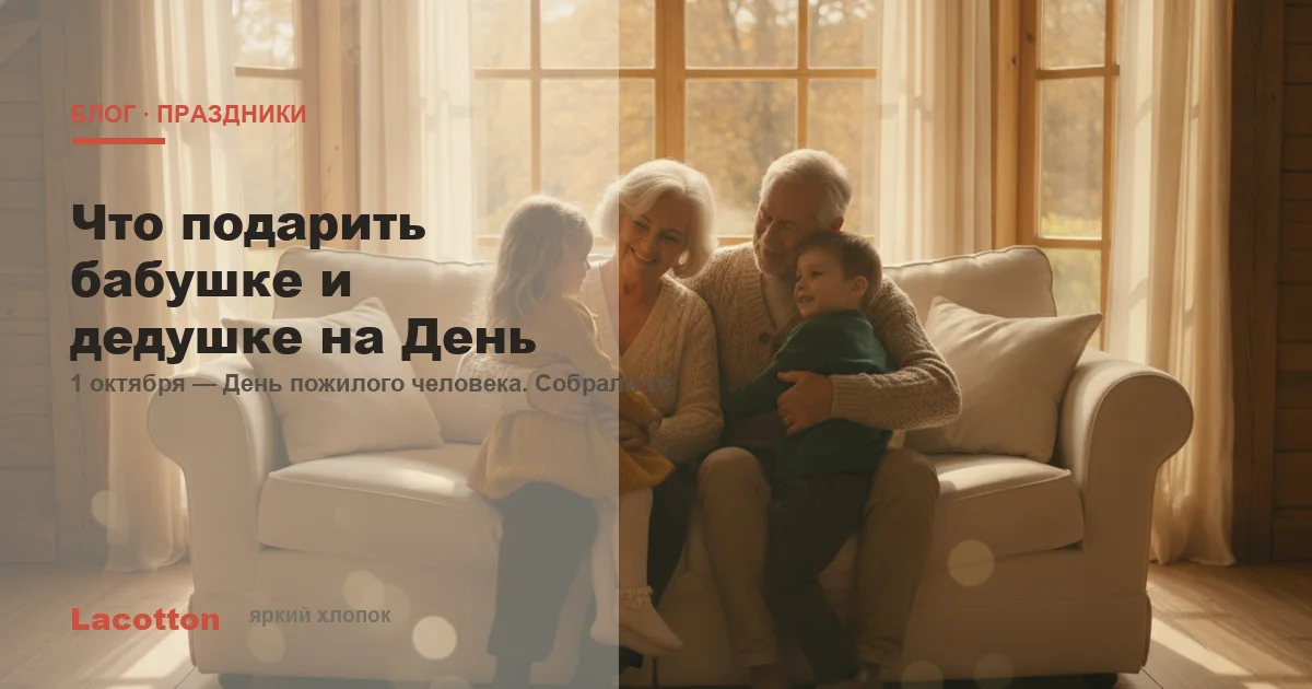 Что подарить бабушке и дедушке на День пожилого человека, Lacotton