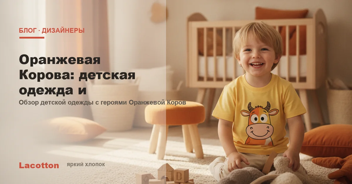 Оранжевая Корова: детская одежда и футболки с принтом, Lacotton
