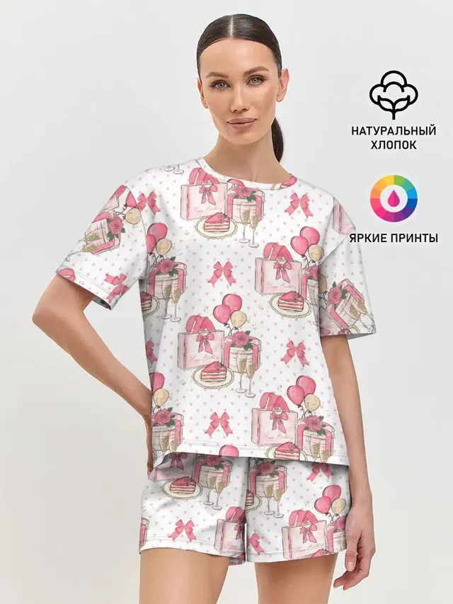 Женская пижама с шортами