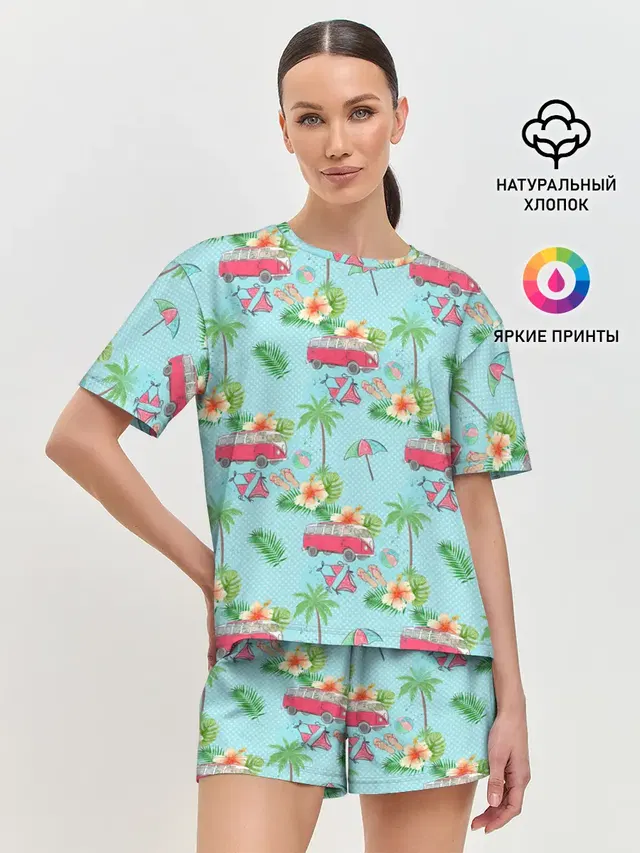Женская пижама с шортами