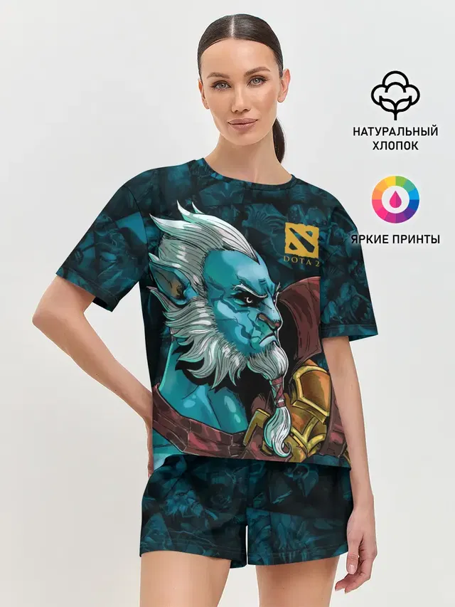 Женская пижама с шортами с принтом «Dota2 — Фантом Лансер, DOTA 2»
