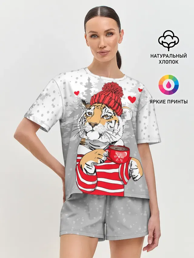 Женская пижама с шортами