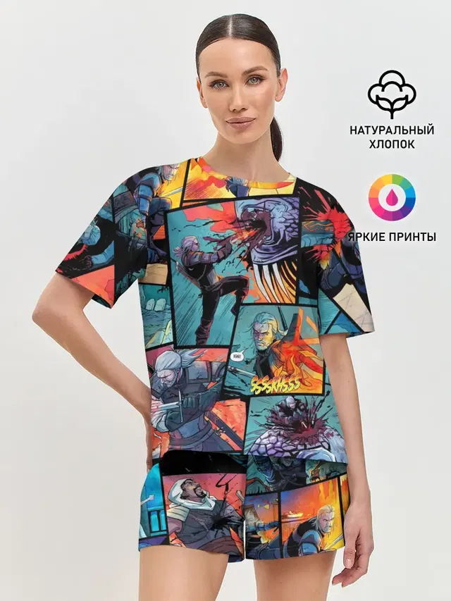 Женская пижама с шортами