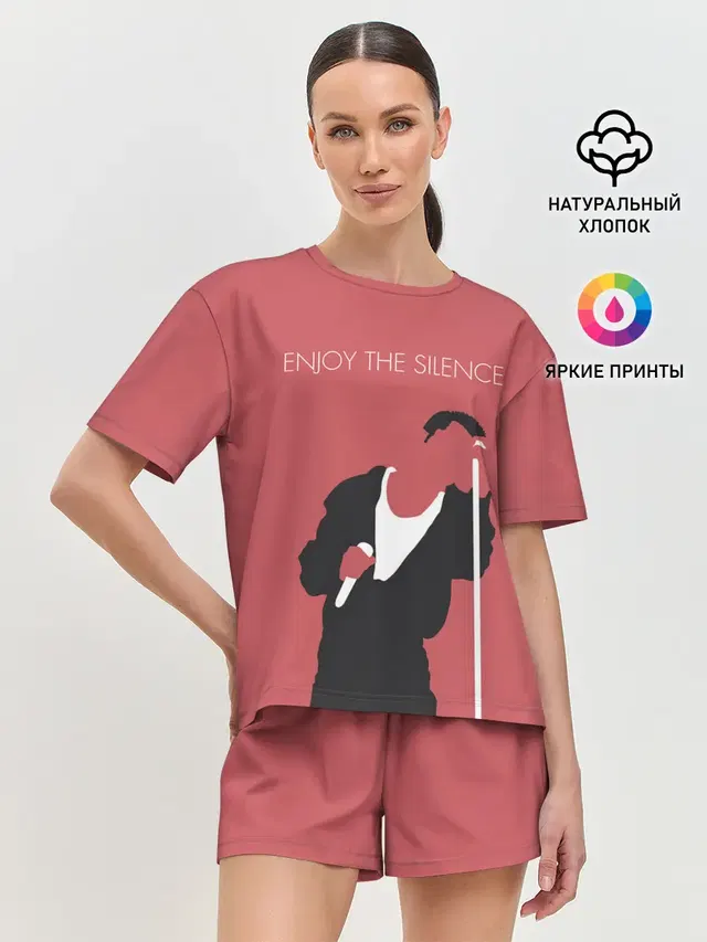 Женская пижама с шортами с принтом «Depeche Mode — Ганн на концерте»