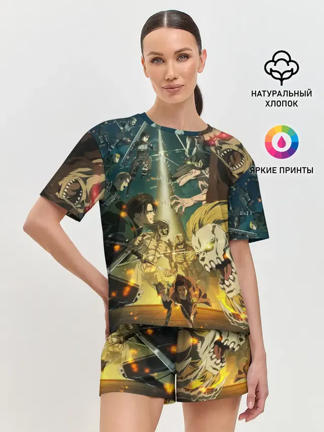 Женская пижама с шортами
