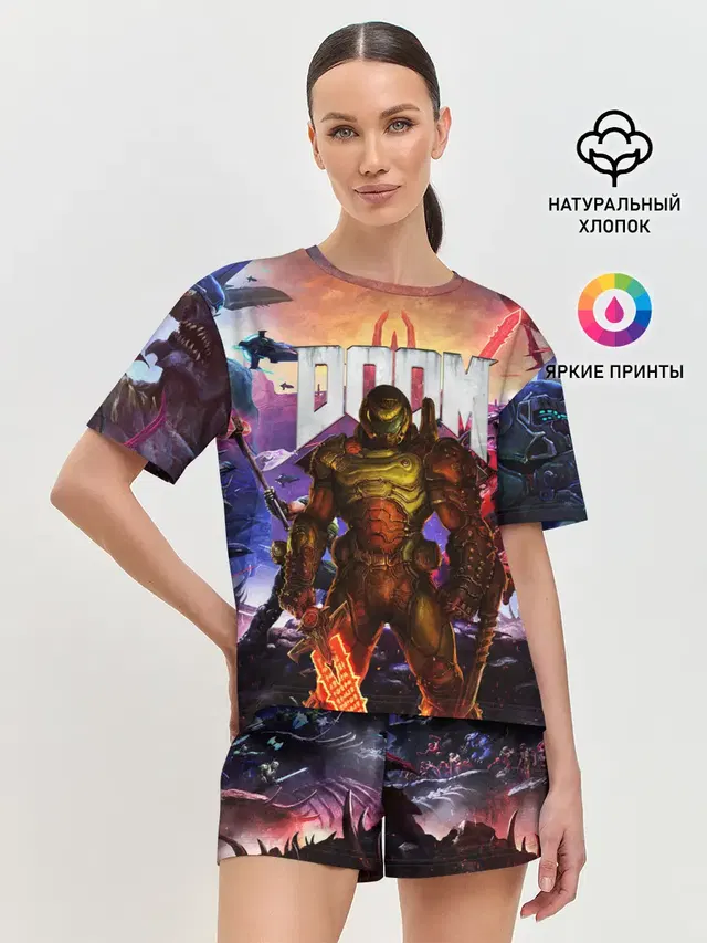 Женская пижама с шортами