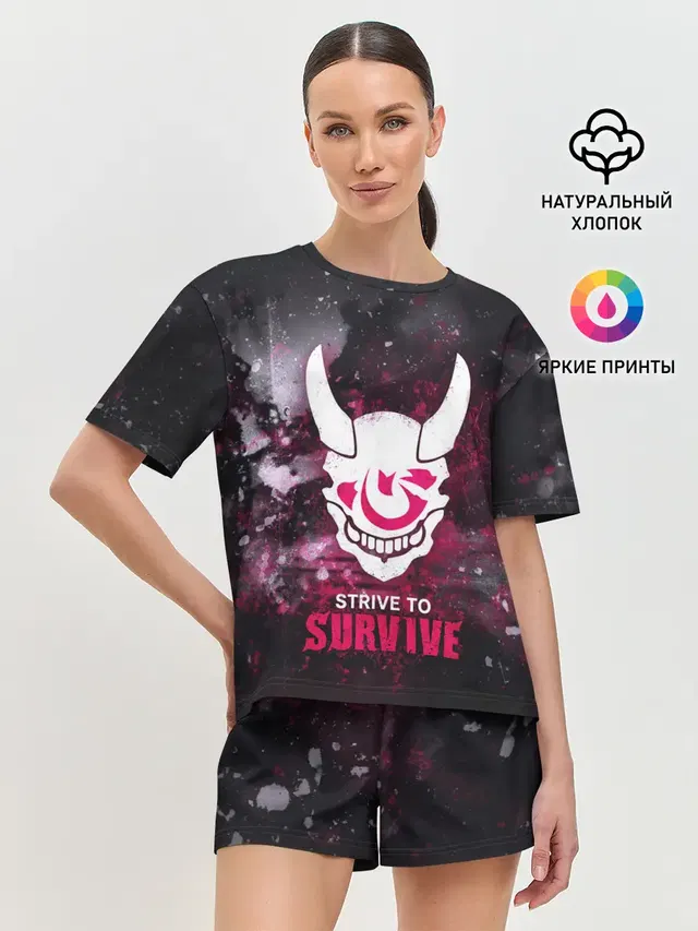 Женская пижама с шортами с принтом «Guilty gear strive»