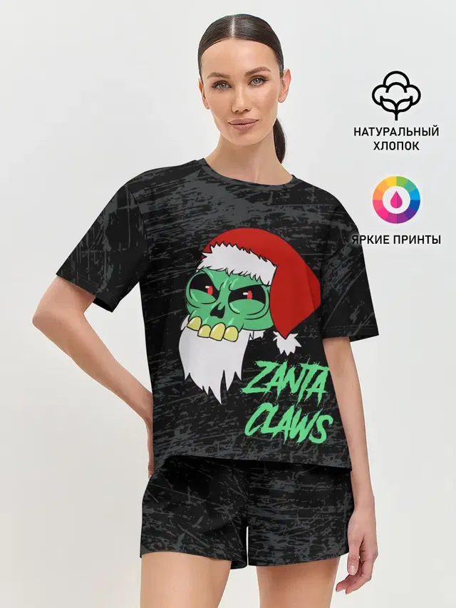 Женская пижама с шортами с принтом «Eddsworld — Zanta Claws.»