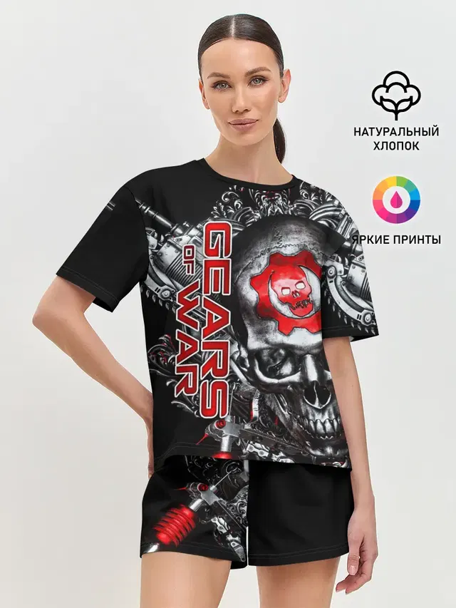 Женская пижама с шортами с принтом «Gears of War — Gears 5»