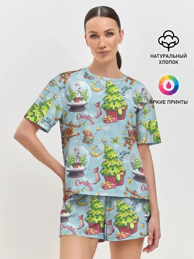 Женская пижама с шортами