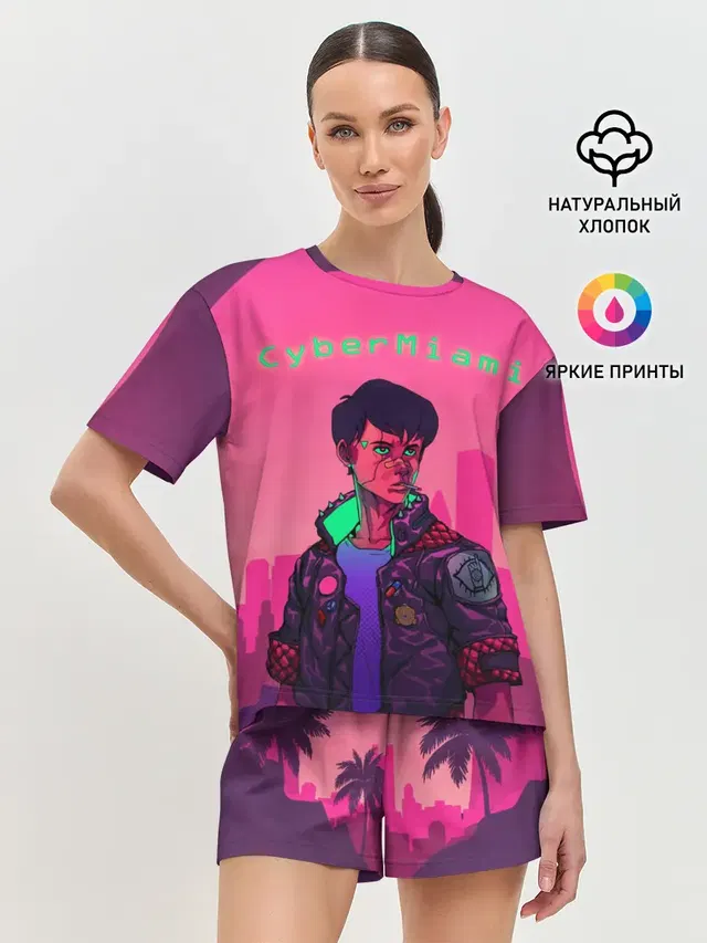 Женская пижама с шортами