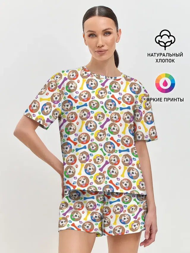 Женская пижама с шортами