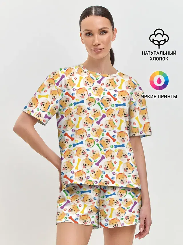 Женская пижама с шортами