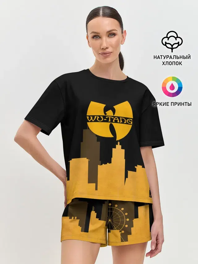 Женская пижама с шортами с принтом «Wu-Tang Clan — WU-TANG CLAN CITY»