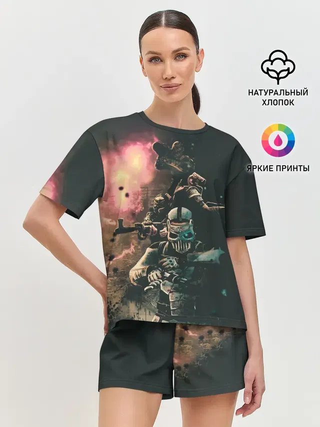 Женская пижама с шортами