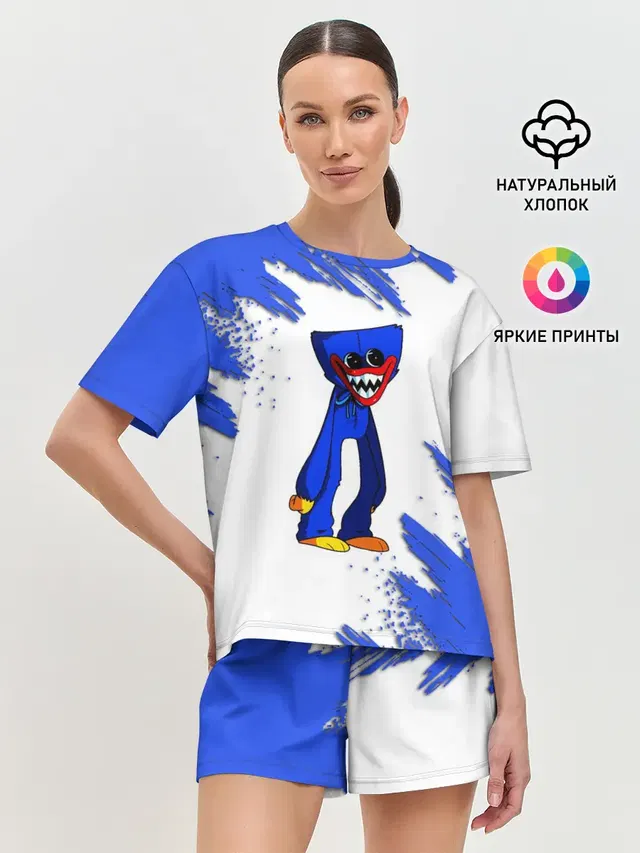 Женская пижама с шортами с принтом «Poppy Playtime»