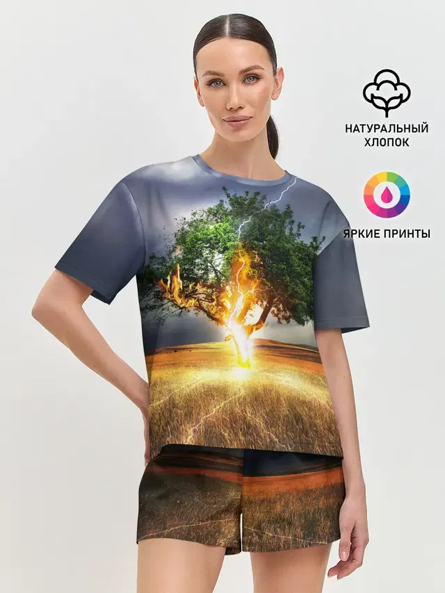 Женская пижама с шортами