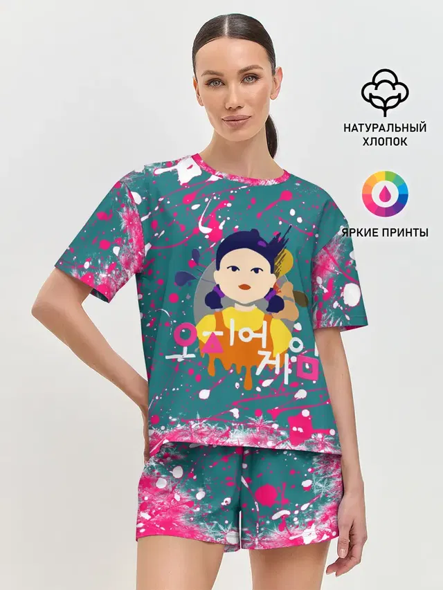 Женская пижама с шортами