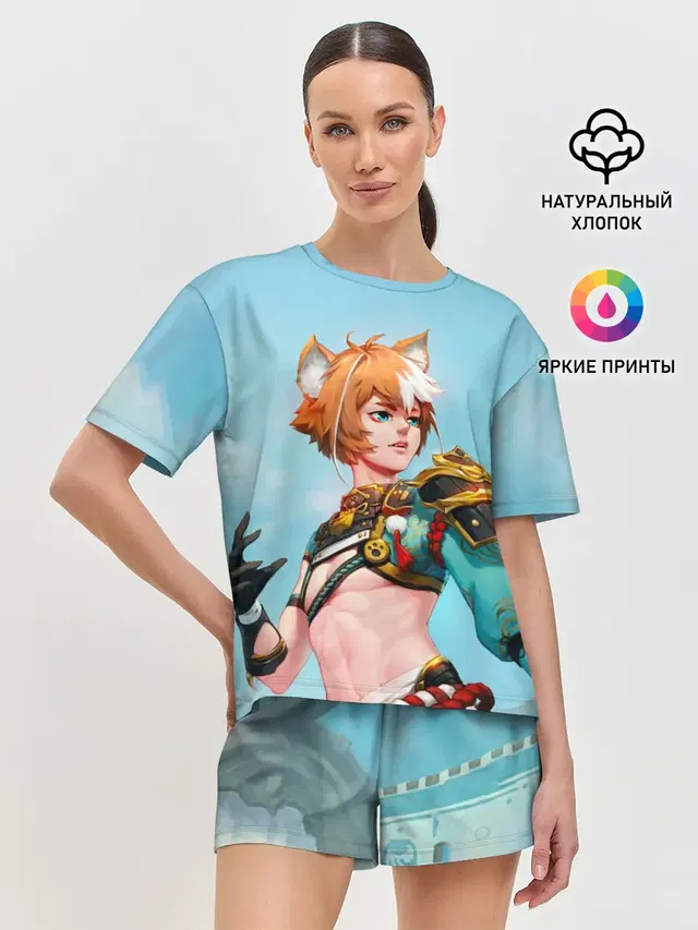 Женская пижама с шортами