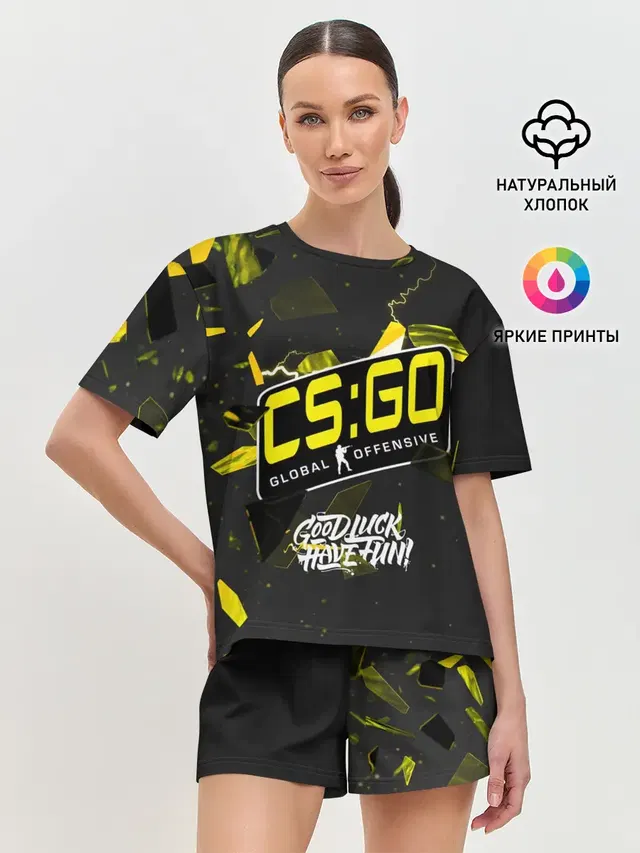 Женская пижама с шортами с принтом «Counter-Strike — Новая эра CS:GO»