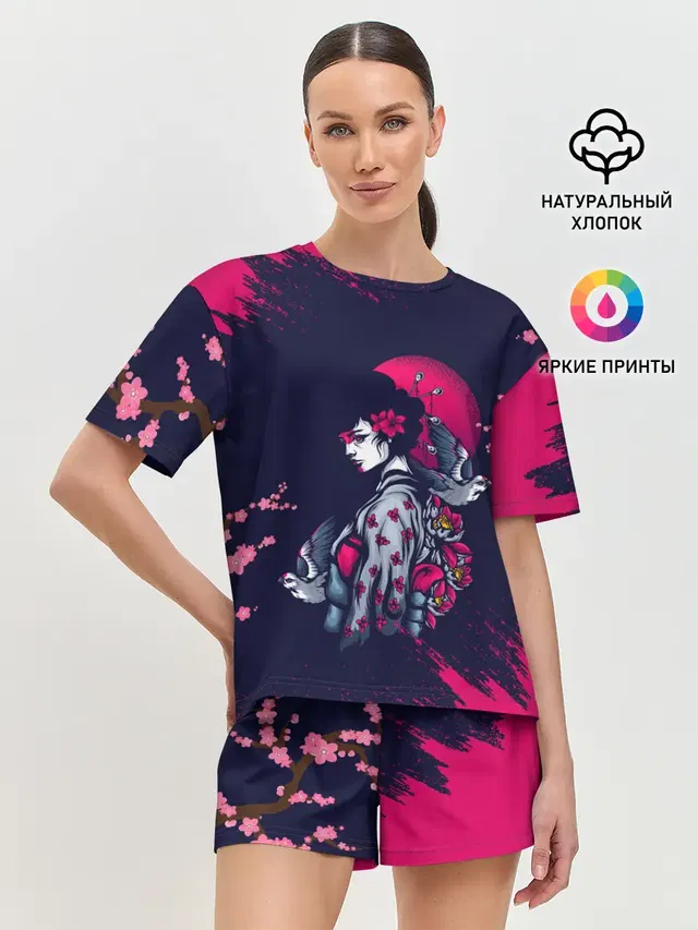 Женская пижама с шортами