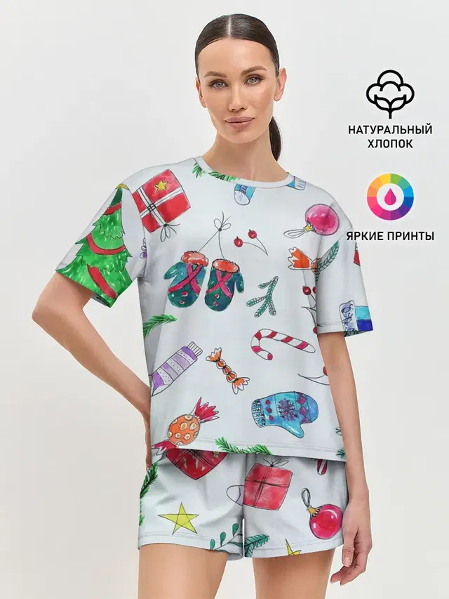 Женская пижама с шортами
