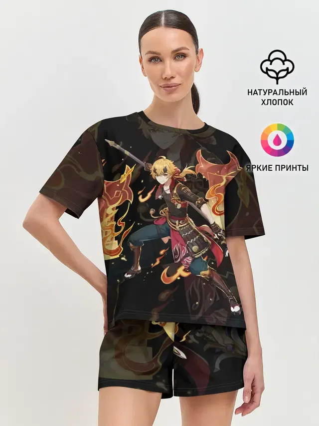 Женская пижама с шортами