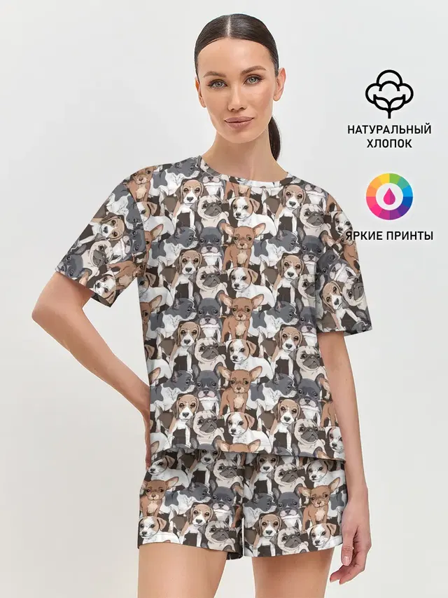 Женская пижама с шортами
