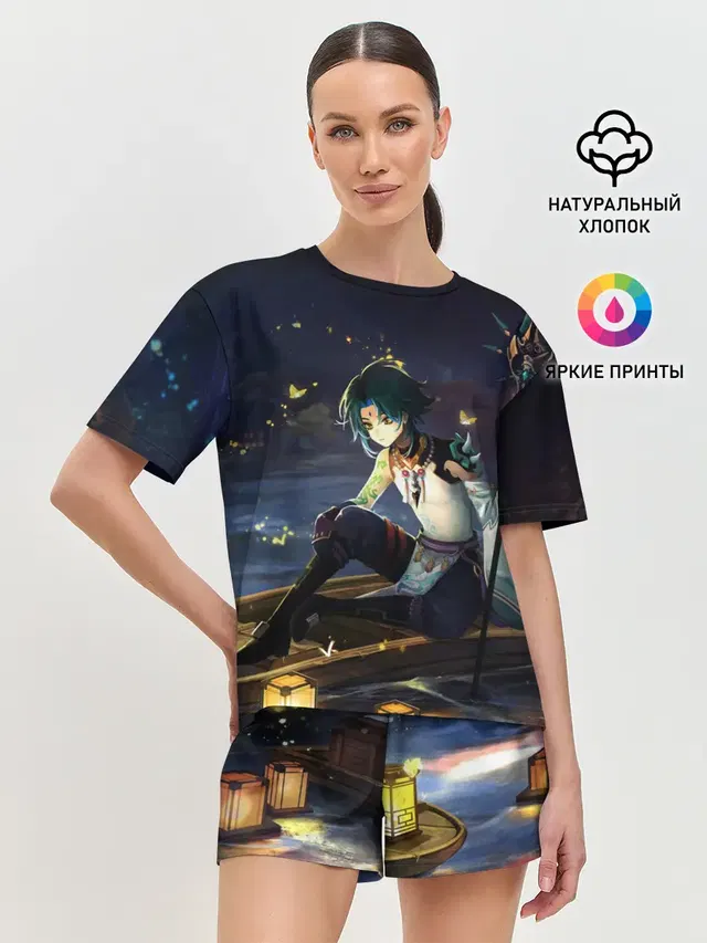 Женская пижама с шортами