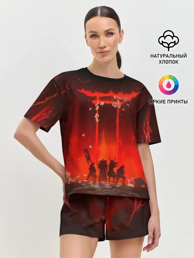 Женская пижама с шортами
