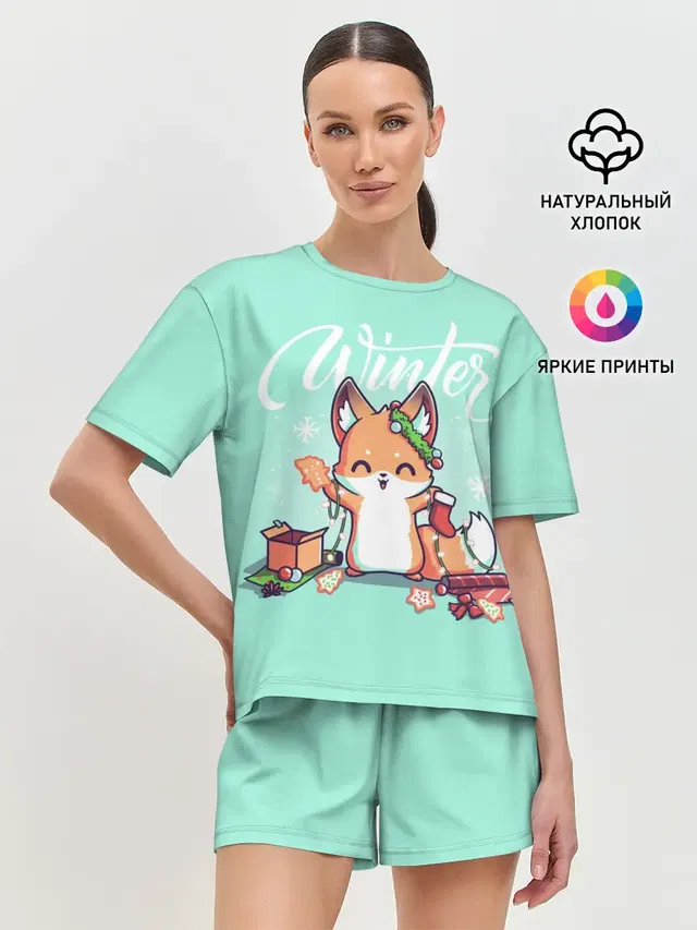 Женская пижама с шортами