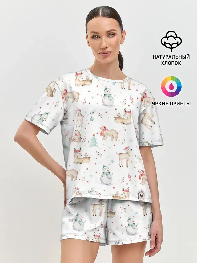 Женская пижама с шортами