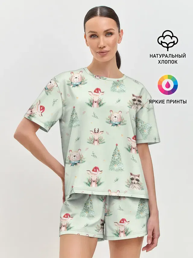 Женская пижама с шортами