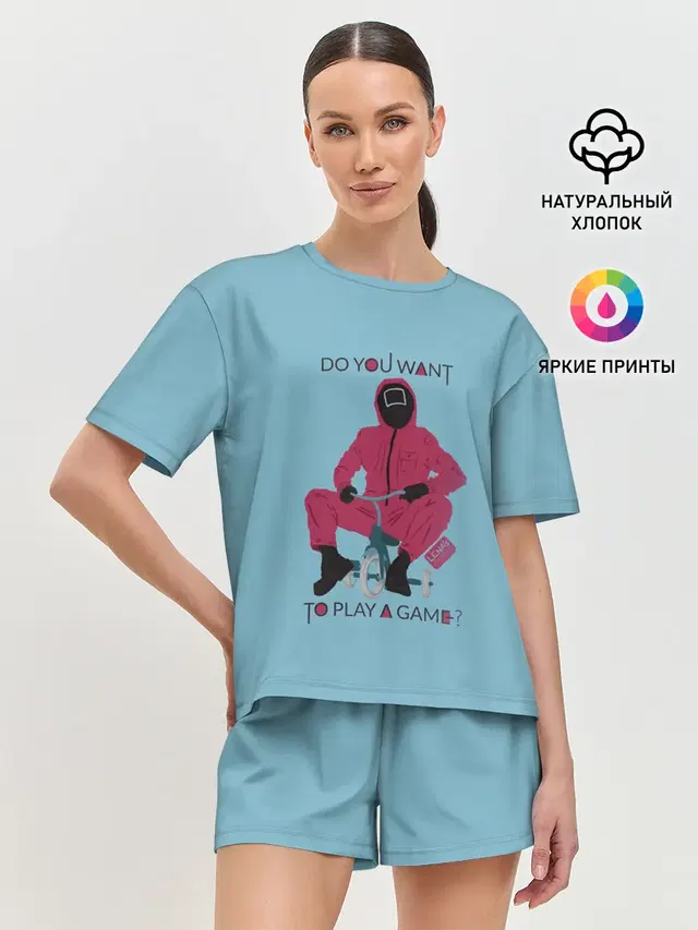 Женская пижама с шортами