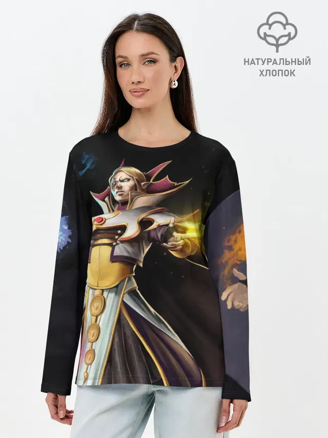 Лонгслив женский с принтом «Dota2 — Invoker»
