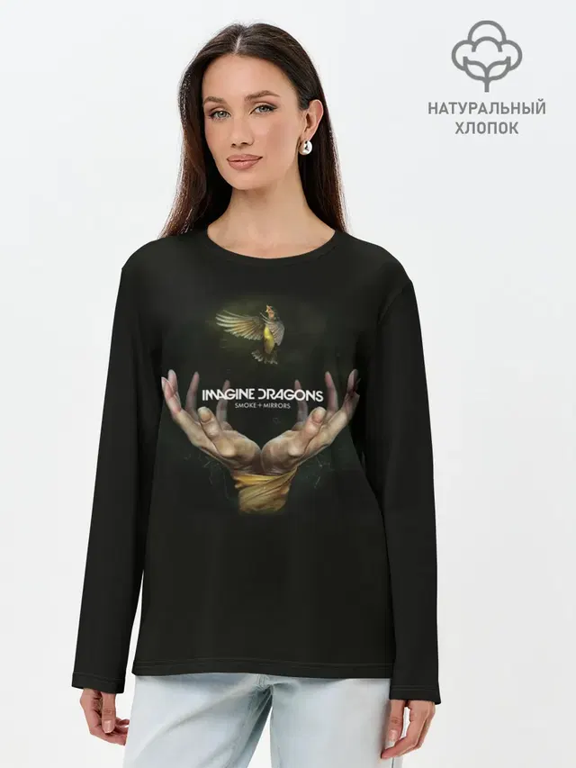 Лонгслив женский. Хлопок