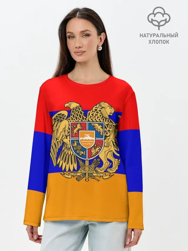 Лонгслив женский. Хлопок