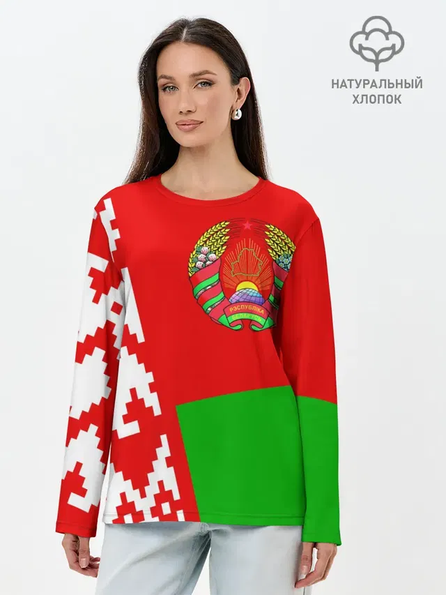 Лонгслив женский. Хлопок