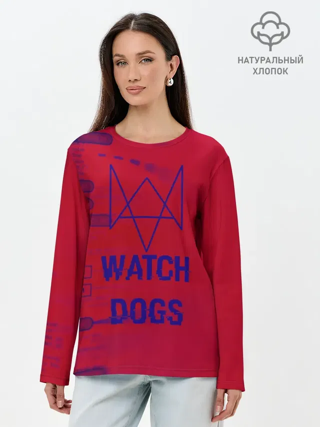Лонгслив женский с принтом «Watch Dogs hacker collection»