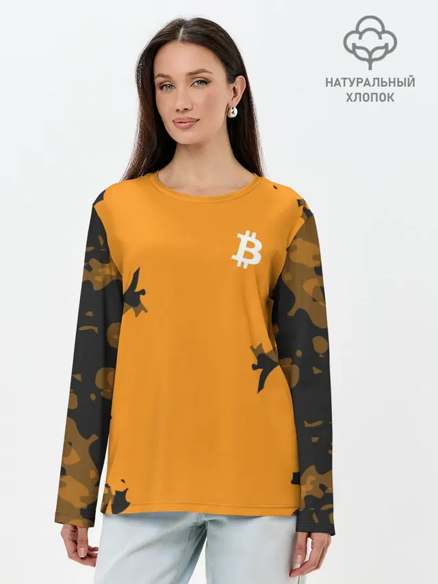 Лонгслив женский. Хлопок