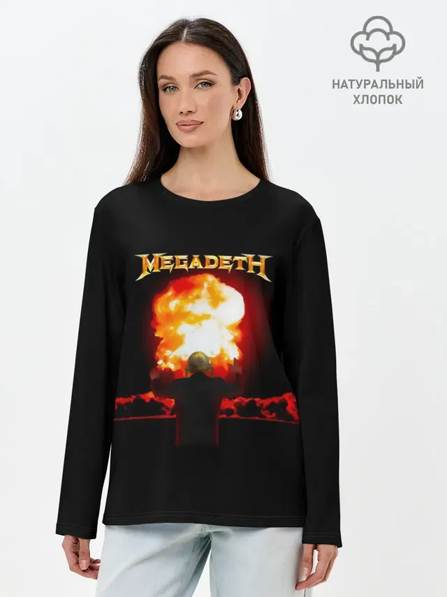 Лонгслив женский с принтом «Megadeth»