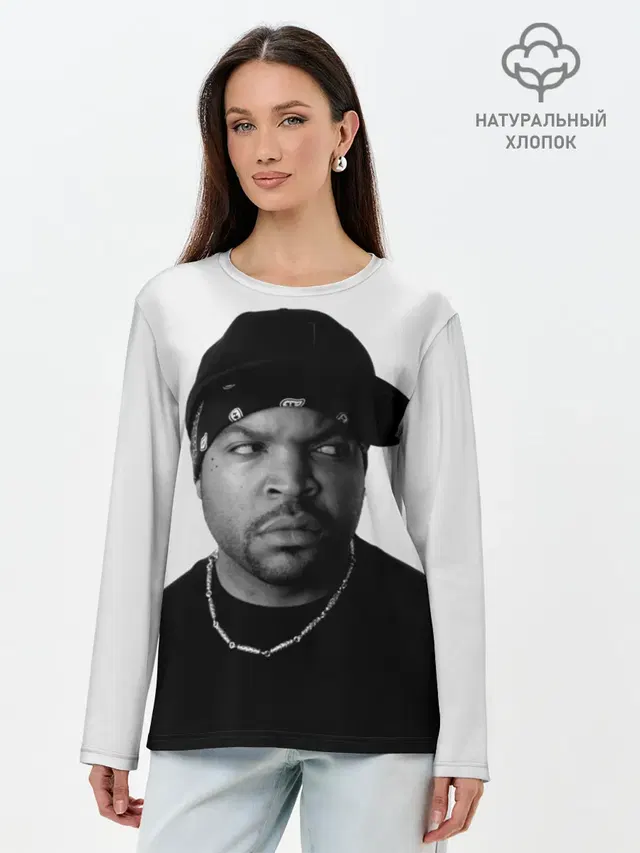 Лонгслив женский с принтом «Ice Cube»