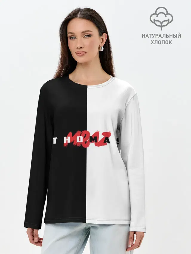 Лонгслив женский. Хлопок