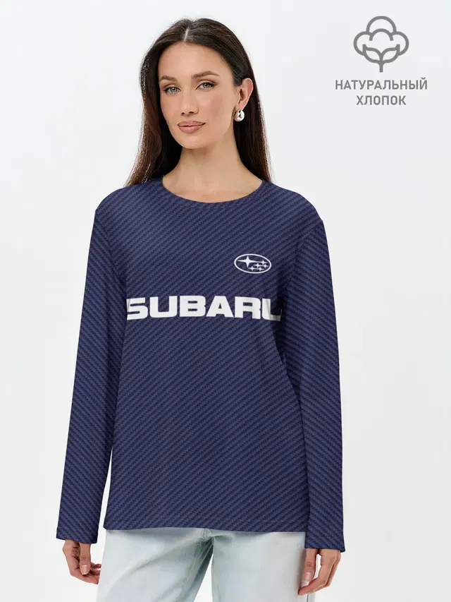 Лонгслив женский с принтом «Subaru Carbon»