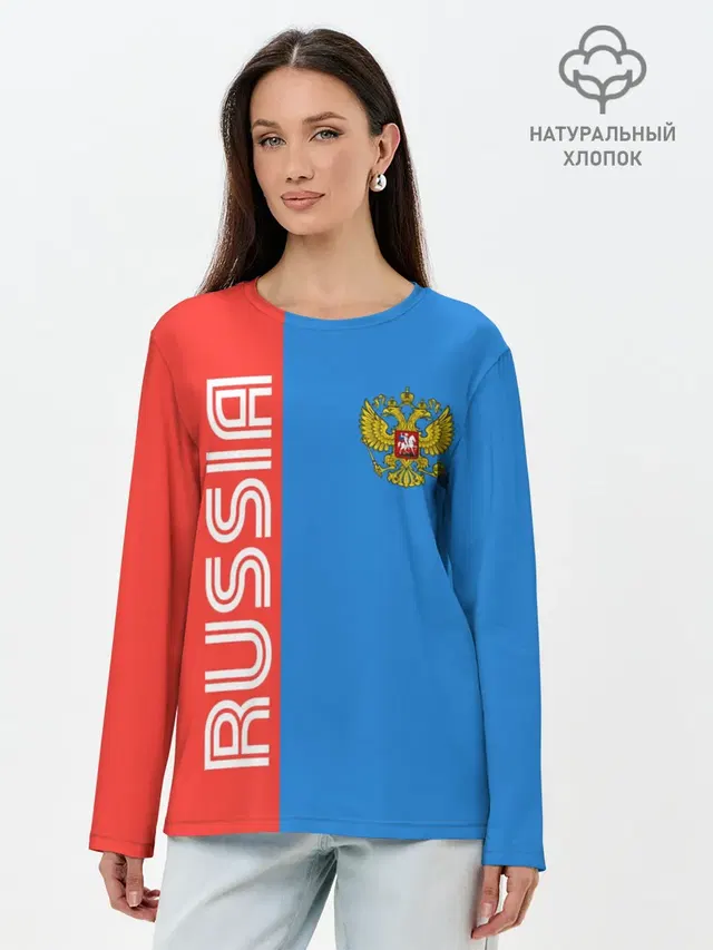 Лонгслив женский. Хлопок