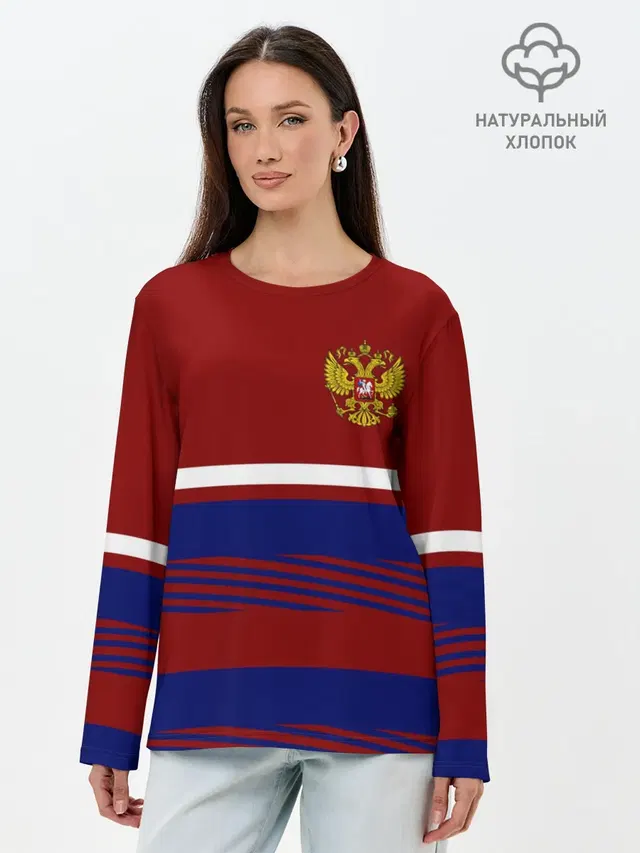 Лонгслив женский. Хлопок