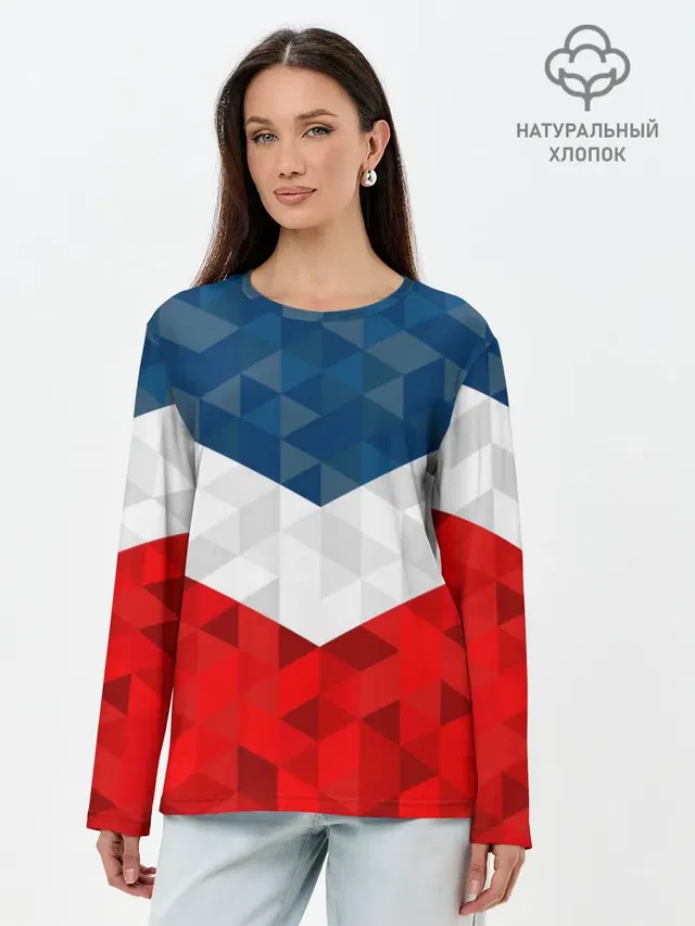 Лонгслив женский. Хлопок