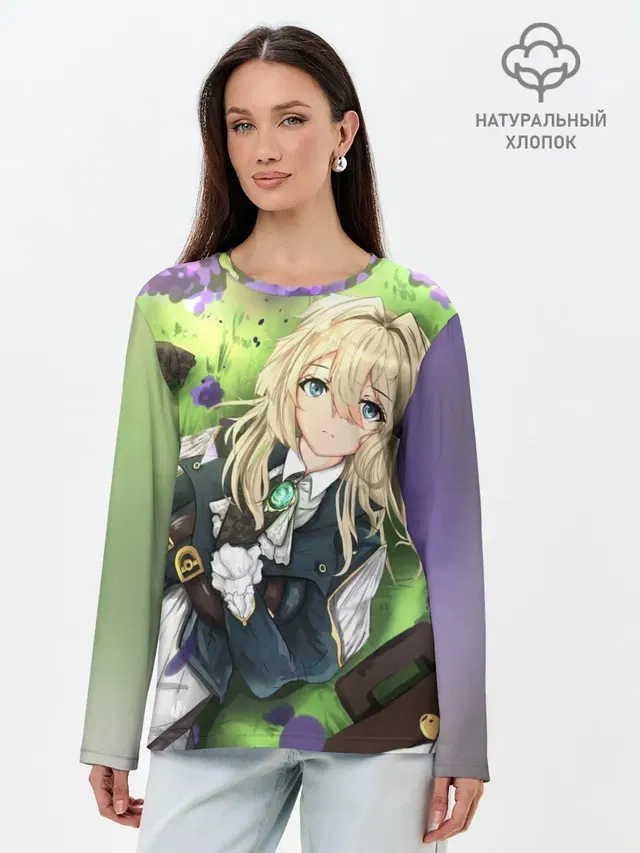 Лонгслив женский с принтом «Violet Evergarden»